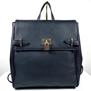 NWT Elegant Black PU Vegan Leather Backpack